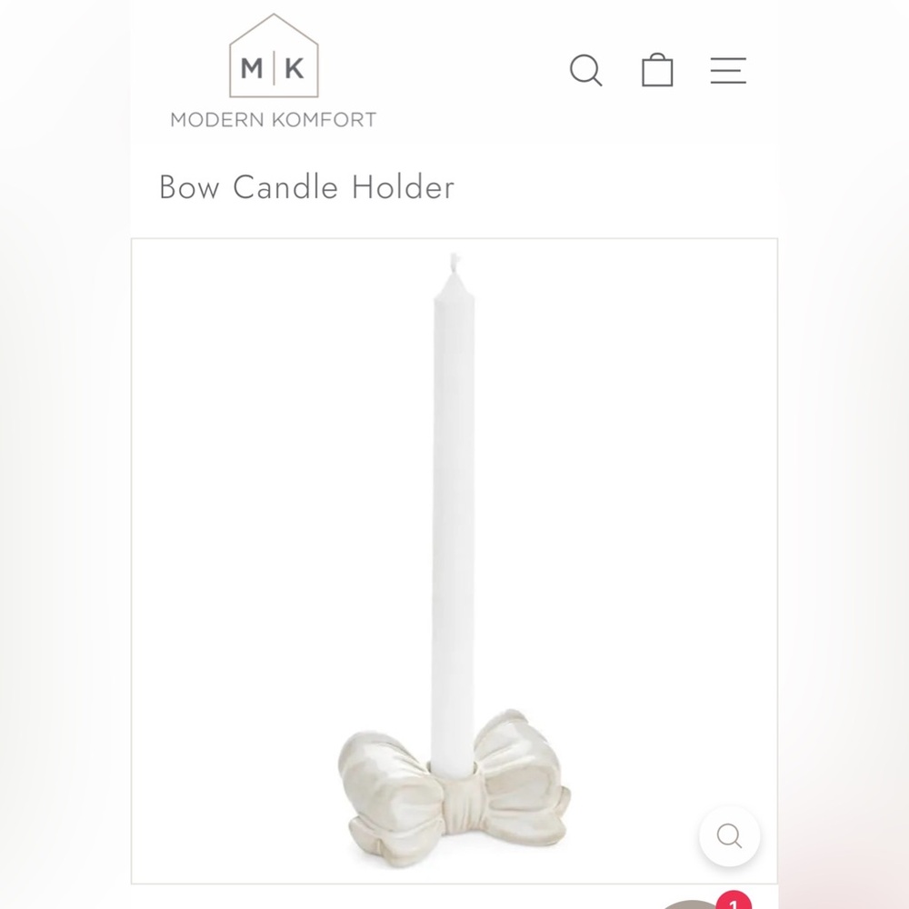 Bow Candle Holder Set